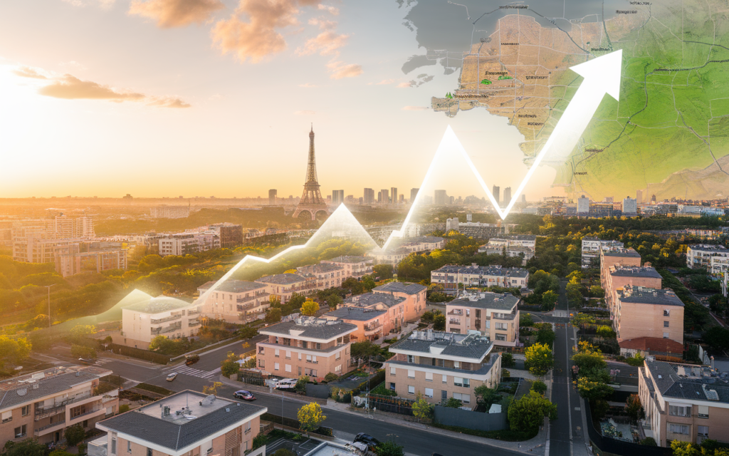 Graphique illustrant l'évolution des prix de l'immobilier en Île-de-France en 2026