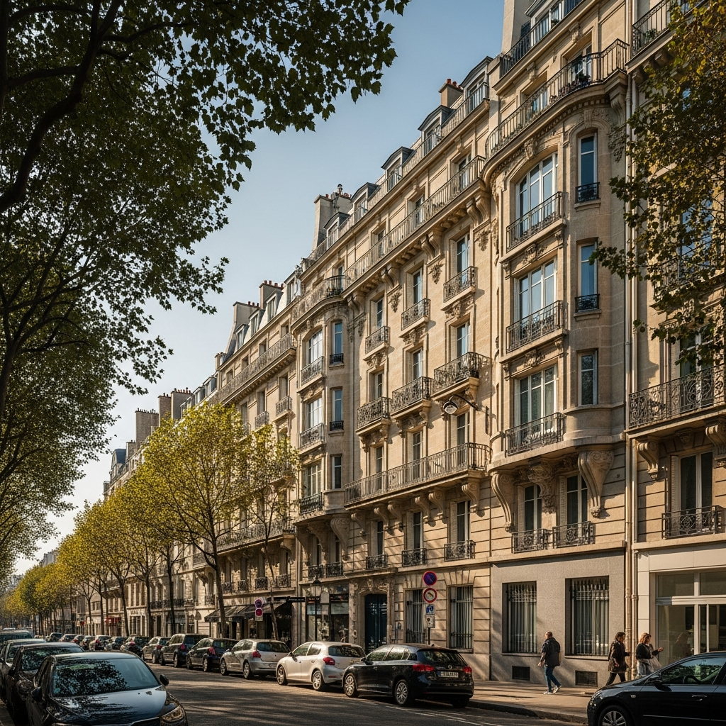 Vue panoramique de l'Île-de-France avec des bâtiments modernes et historiques