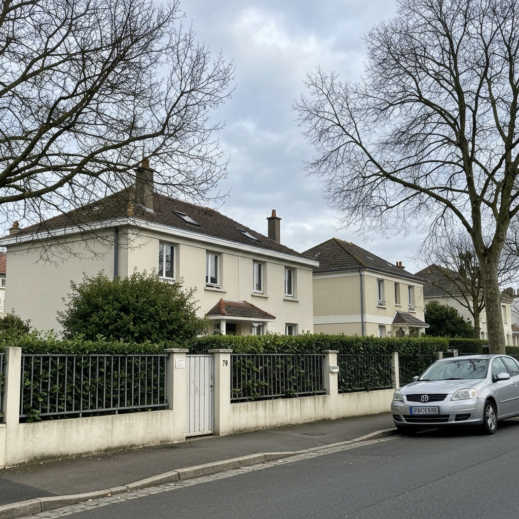 Vue aérienne d'une maison à Meaux pour estimation immobilière