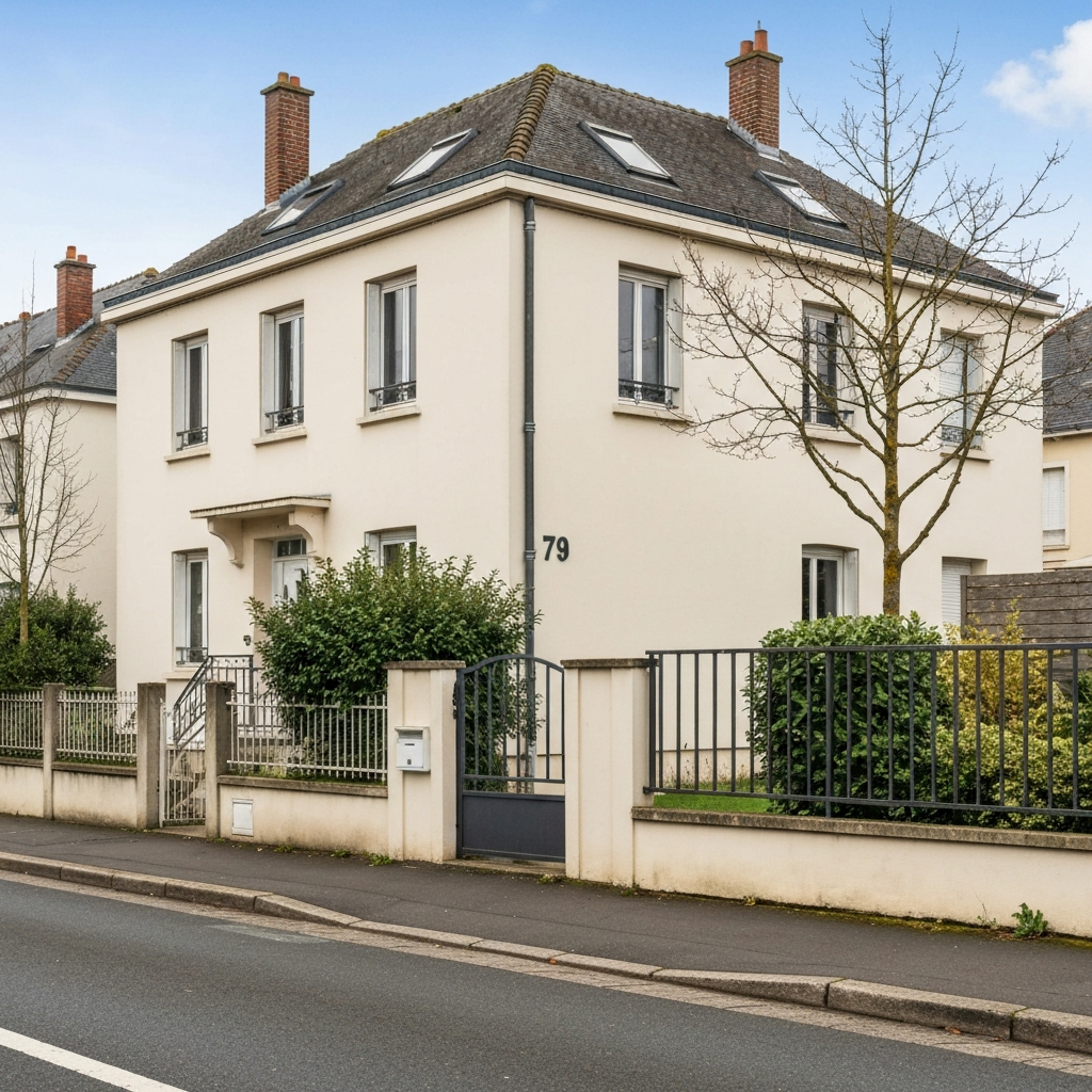 Vue aérienne d'une maison à Melun pour estimation immobilière