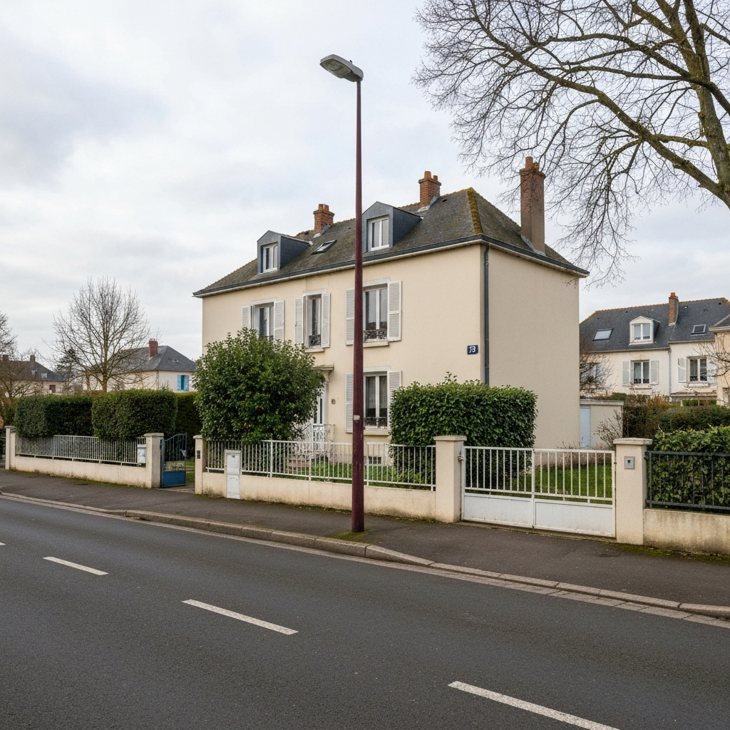 Vue aérienne d'une maison à Clamart avec une étiquette de prix