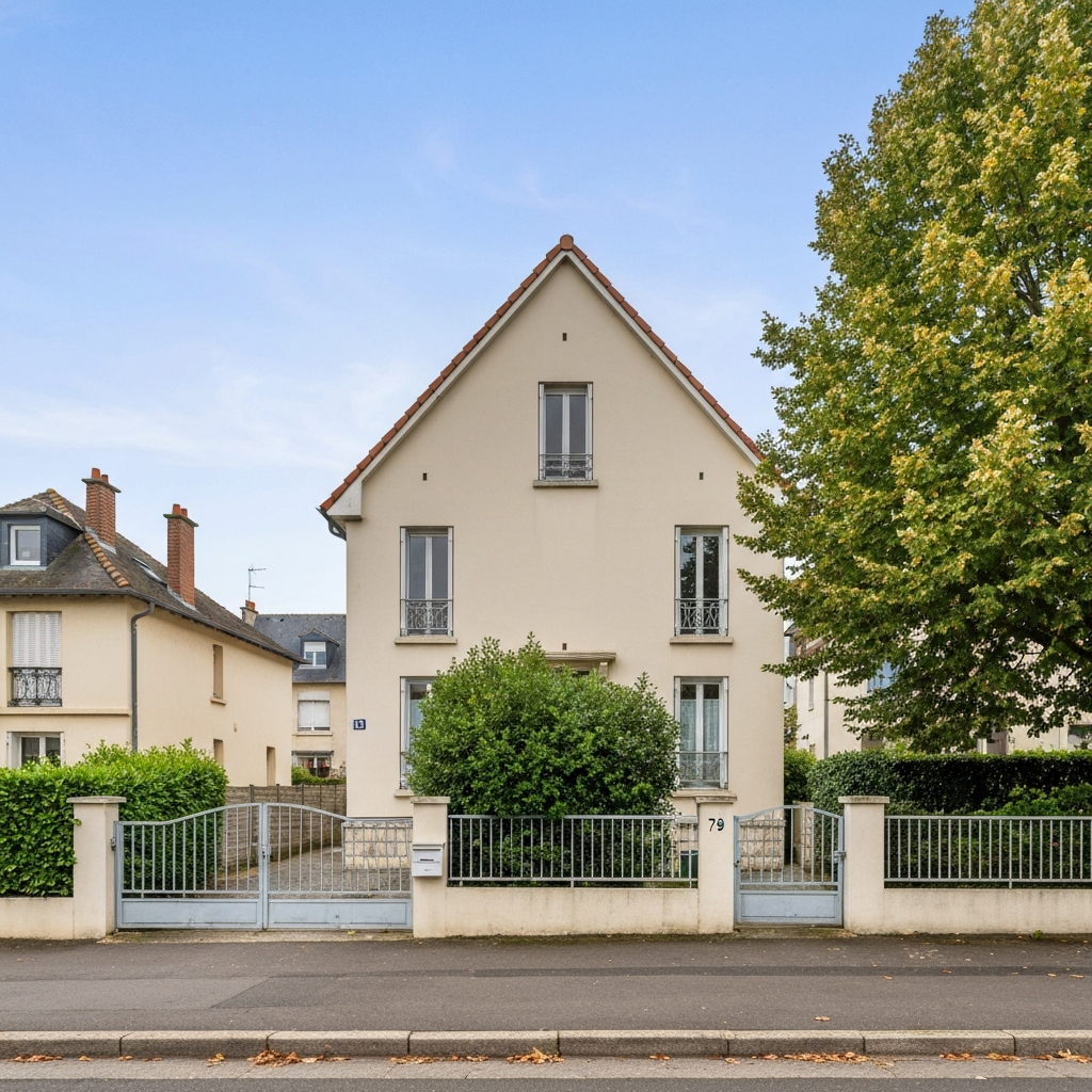 Vue aérienne d'un quartier résidentiel en Île-de-France pour estimation immobilière