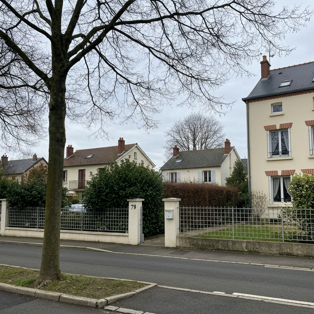 Vue aérienne d'une maison en région parisienne pour une estimation gratuite