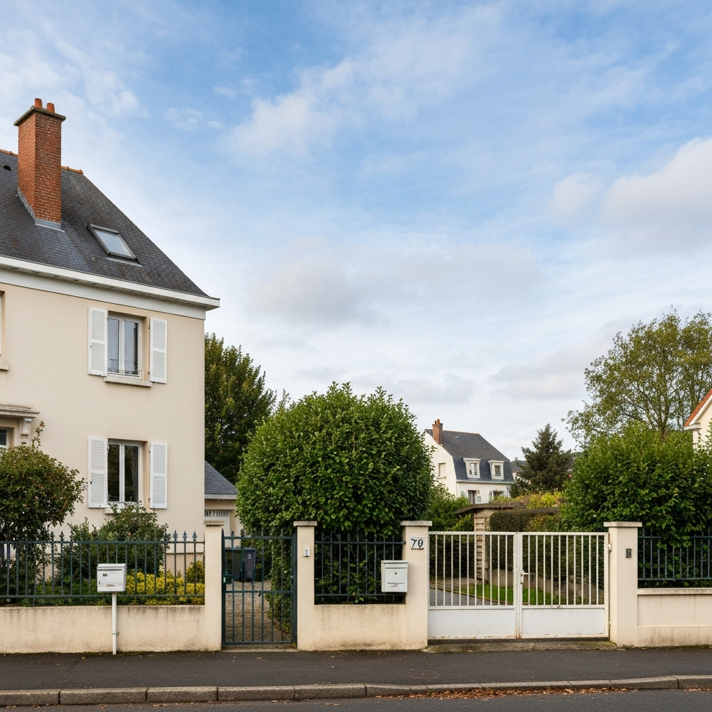 Maison moderne avec jardin, prête pour la vente après estimation