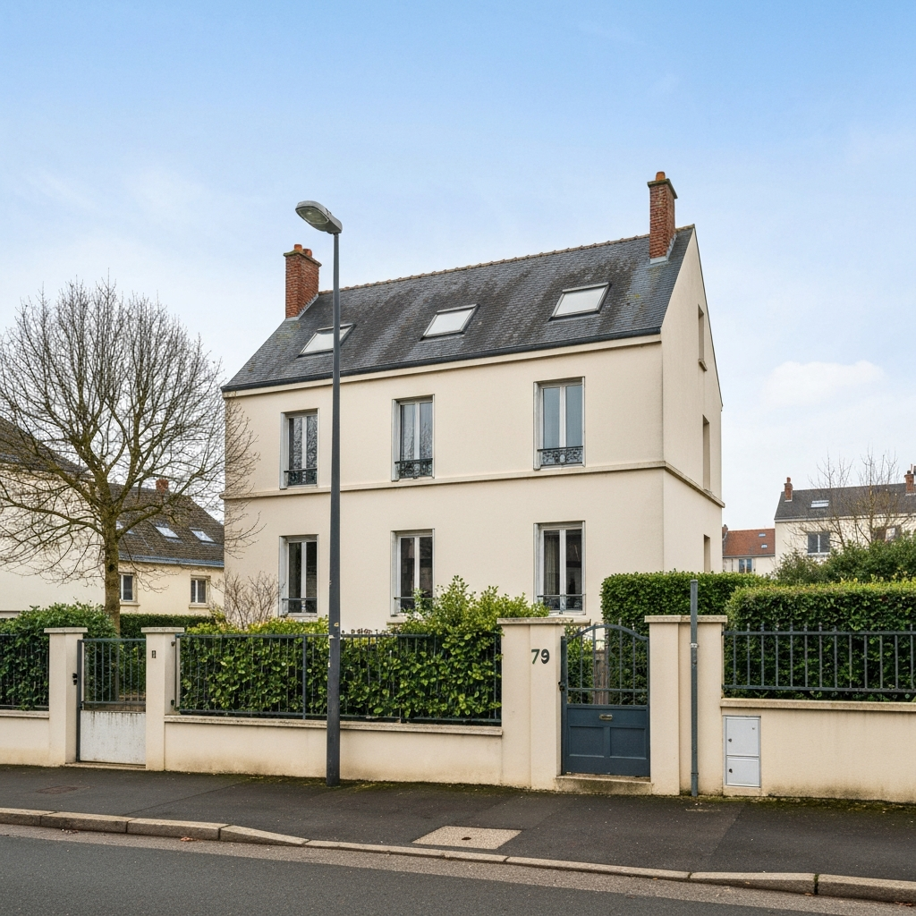 Vue aérienne de l'urbanisme en Île-de-France montrant un mélange de bâtiments modernes et anciens.