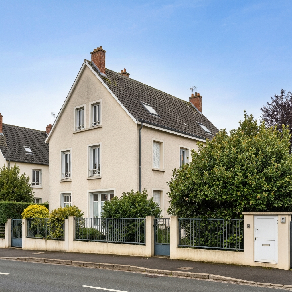 Vue panoramique de l'Île-de-France avec une maison à vendre sans agence